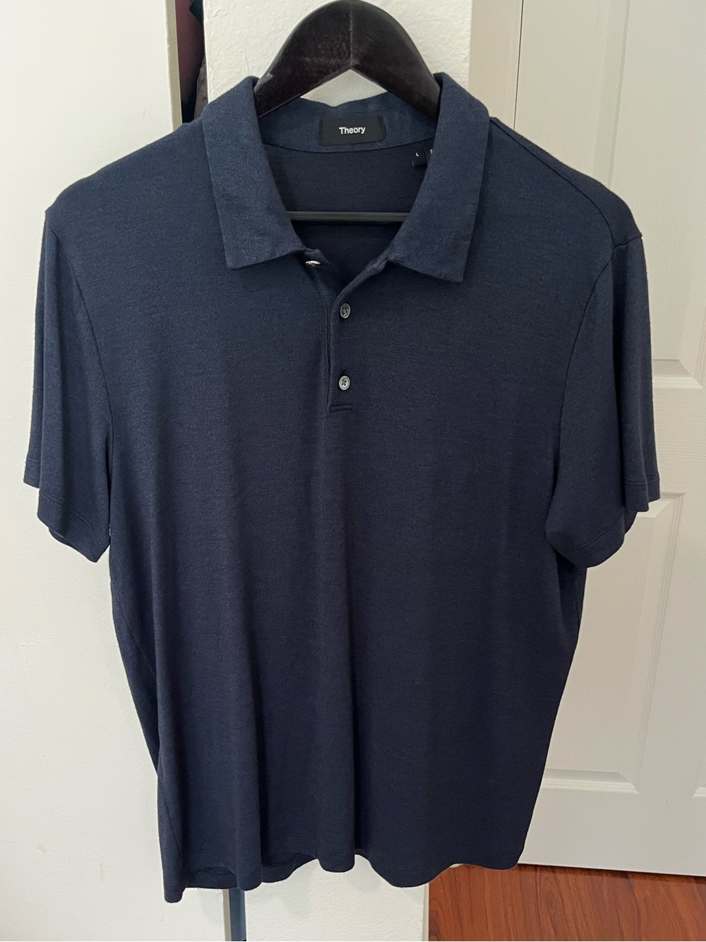 Theory Men's Dark Navy Short-Sleeve Modal Polo